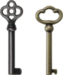 KY-2AB And KY-3AB Skeleton Key, Hollow Barrel Keys, Antique Brass. Fixed Price $10.84.