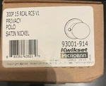 Kwikset Polo Satin Nickel Bed & Bath Door Knob 300P 15 Rcal Rcs V1. Fixed Price $7.20.