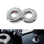 (2) Bling Crystal Decor Alloy Door Lock Knob Ring Covers For Mini Cooper, Etc. Fixed Price $13.59.