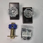 Emtek 81210TUS10B Old Town Crystal Passage Door Knob Oil Rubbed Bronze. Fixed Price $84.99.