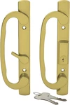 Patio Door Handle Keyed Offset Latch, Zinc Material, Brass Plated Finish, 3-15/1. Fixed Price $161.99.