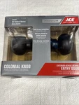 Ace Hardware Colonial Entry Door Knob Oil Rubbed Bronze Keyed Lockset 1-3/4" Orb. Fixed Price $19.99.