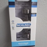 New Schlage F40VBWE619 Bed & Bath Bowery Satin Nickel Doorknob. (03). Fixed Price $25.99.