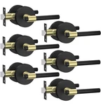 Goldenwarm Passage Door Lever Handles 6 Pack Black Closet Hallway. Fixed Price $30.00.