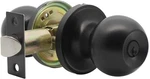 Stainless Steel Round Door Knobs Handle Entrance Passage Lock W/ Key Set Black. Fixed Price $13.99.