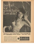 1965 Love-that-stretch Lovable Bra Advertisement New York. Fixed Price $17.00.