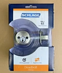 Schlage Dbl. Cylinder Deadbolt Satin Nickel Keyed Both Sides B62N-V 619. Fixed Price $15.00.