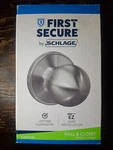 Nib First Secure Schlage Door Knob Hall Closet P10RBY630 Rigsby Silver. Fixed Price $16.99.