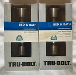 Lot Of 2 Tru Bolt & Bath Locking Interior Door Knob Oil Rubbed Bronze Dublin. Fixed Price $29.99.