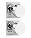 Gobrico Polished Chrome Dummy Door Knobs Square Rosette 2 Pack No-turning Inacti. Fixed Price $50.27.