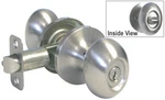 Entry Brushed Nickel Keyed Oval Egg Handle Knob Door Lock Kwikset Keyway. Fixed Price $11.99.