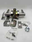 Schlage F51A Latitude Century Rose Entry Lock, Satin Nickel Finish, C7 Crate. Fixed Price $25.00.