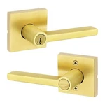 Kwikset Halifax Entry Door Handle Lock Keyed Reversible Lever Satin Brass A60. Fixed Price $39.95.