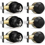 Probrico Keyed Alike Entry Door Knobs Lock Set And Single Cylinder Deadbolt. Fixed Price $61.61.