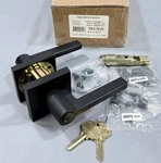 Baldwin ENSQUCSR190 Single Cylinder Keyed Entry Lever Set - Satin Black. Fixed Price $128.77.