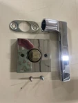 Baldwin HDSQURCSR260 Non-turning Dummy Door Lever, Square Rose Polished Chrome. Fixed Price $32.19.