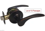 Lot Of 10 Oil Rubbed Bronze Passage Door Handle Knob Lever (hallway & Closet). Fixed Price $149.00.