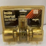 New! Sealed Fortress, Hall And Closet Door Knob, Brass Finish V610 Nos Spain. Fixed Price $10.99.