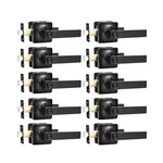 Gobekor 10 Pack Matte Black Privacy Door Levers Bedroom Handle With Lock.... Fixed Price $110.39.