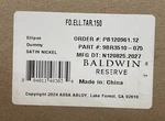 Baldwin FD.ELL.TAR.150 Reserve Full Dummy Ellipse Knob - Satin Nickel *read*. Fixed Price $69.99.