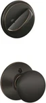 Schlage F59-PLY Plymouth Single Cylinder Interior Knob Deadbolt Aged Bronze Dent. Fixed Price $34.99.