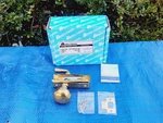Deltana SDLS480 Brass Rectangular Storm Door Latch & Lock Gold **read**. Fixed Price $30.79.