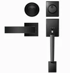 Azdele Front Door Handle Deadbolt Set Exterior Lock Reversible Matte Black. Fixed Price $49.99.