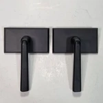 Emtek 7054CRFB Cimarron Lever Dummy Door Handle Flat Black #3 Rosette. Fixed Price $26.89.