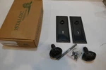 Nostalgic Warehouse Black New York Knob Plates Dummy Set. Fixed Price $109.95.