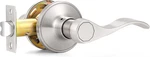 Wave Shape Passage Door Lever Satin Nickel Keyless Handle For Hall Closet. Fixed Price $32.04.