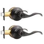 Gobekor 2 Pack Privacy Door Levers Interior Oil Rubbed Bronze Bedroom Ha.... Fixed Price $42.14.