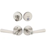 Kwikset Trafford Keyed Entry Lever Single Cylinder Deadbolt Combo Pack. Fixed Price $49.95.