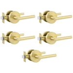 Passage Door Handles Brushed Lever 5 Pack Heavy Duty Goldenwarm Zinc-alloy. Fixed Price $179.99.