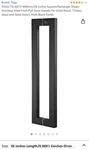 Togu TG-6013 900MM 36 Square/rectangle Shape Stainless Steel Push Pull Door Han. Fixed Price $35.00.
