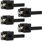 5 Matte Black Door Handles Privacy Levers, Keyless Pack,. Fixed Price $90.99.
