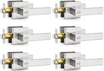 6 Pack Square Door Lever Privacy Handleset, Keyless Lockset Kn.... Fixed Price $105.46.