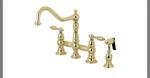 Kingston Brass KS3272ALBS Kitchen Faucet With Side Sprayer, Polished. Fixed Price $550.00.