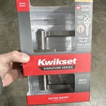 Kwikset Perth Satin Nickel Metal Keyed Entry Smartkey Security Door Lock. Fixed Price $25.99.