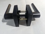 New- Set Of 5 Knobwell Heavy Duty Entrance Door Lever Handle Matte Black. Fixed Price $48.00.