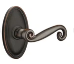 Emtek 8220-R-US10B Rustic Door Lever Privacy With Oval Rosette Oil Rubbed. Fixed Price $35.99.