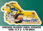 Foulger Ford Dealer Vintage 90'S Glossy Vinyl Decal Sticker-drag Racing. Fixed Price $10.15.