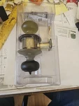 Schlage F51 Geo 716 Aged Bronze Keyed Entry Set. Fixed Price $29.99.