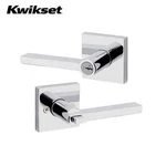 Kwikset Halifax Lever Square Rose 740 Keyed Entry Polished Chrome. Fixed Price $33.29.