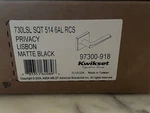 Kwikset 730LSLSQT-514 Lisbon Privacy Door Lever W/ Square Rose Matte Black. Fixed Price $39.99.