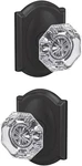 Schlage Alexandria Non-turning Glass Knob With Camelot Trim, FC172 Alx 622. Fixed Price $22.00.