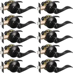 10 Pack Matte Black Privacy Lever Handles For Interior Doors. Fixed Price $181.99.