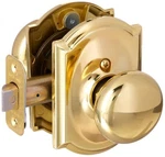 Schlage Lock Company F10PLY605CAM Polished Brass Passage Plymouth Door Knobset. Fixed Price $38.99.