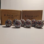 Knob-it Classic Cabinet Drawer Knobs 8-PIECE Vintage Hand Painted Multi Color. Fixed Price $20.00.