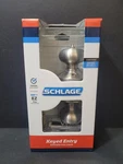 Nib- Satin Nickel Keyed Entry Plymouth Door Knob Set Schlage Mpn: F51VPLY619. Fixed Price $34.99.