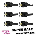 6-PACK Matte Black Door Handles, Keyless Privacy Lever Locksets. Fixed Price $63.24.